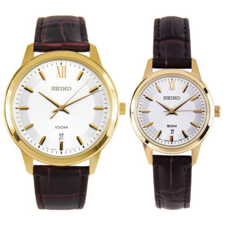 SEIKO SUR036P1 & SUR890P1 - ĐỒNG HỒ ĐÔI - KÍNH KHOÁNG - DÂY DA - PIN - SIZE 41&28 MM - MÁY NHẬT - Ảnh 8