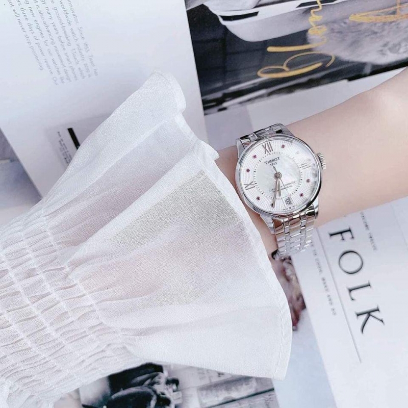 TISSOT CHEMIN DES TOURELLES T099.207.11.113.00 - NỮ - KÍNH SAPHIRE - DÂY KIM LOẠI - AUTOMATIC - SIZE 32MM - MÁY THỤY SỸ - Ảnh 7