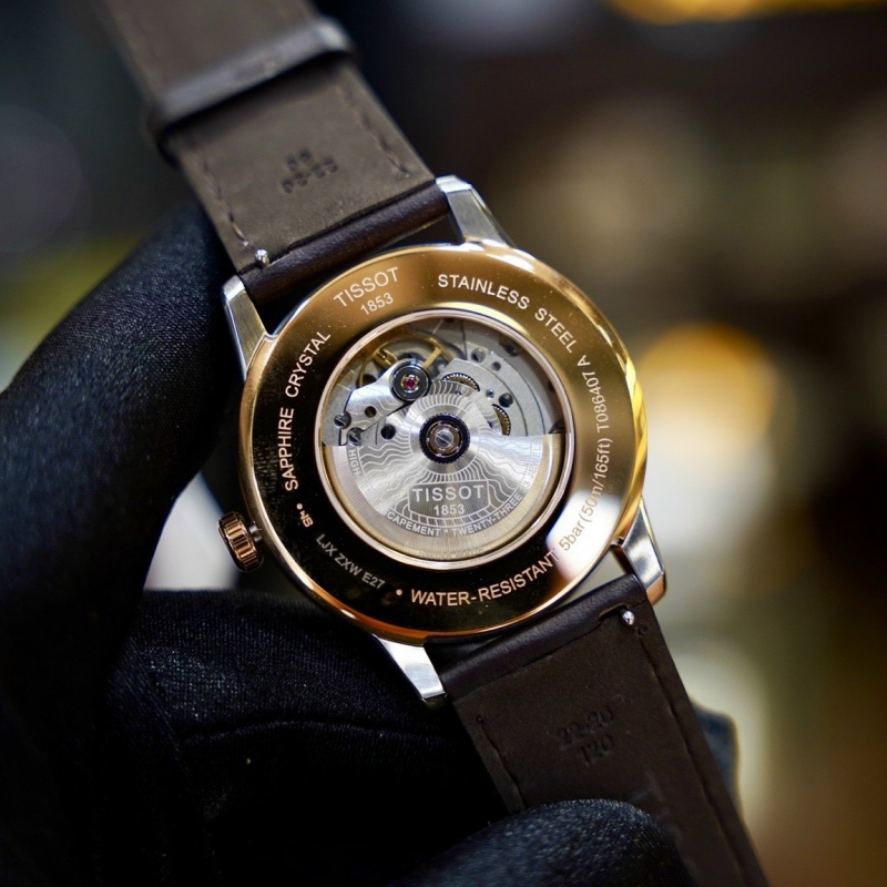 TISSOT LUXURY T086.407.26.067.00 - NAM - KÍNH SAPPHIRE - DÂY DA - AUTOMATIC - SIZE 41MM - MÁY THỤY SỸ - Ảnh 4