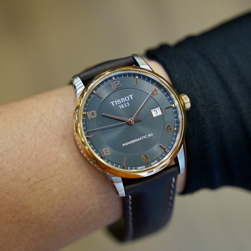 TISSOT LUXURY T086.407.26.067.00 - NAM - KÍNH SAPPHIRE - DÂY DA - AUTOMATIC - SIZE 41MM - MÁY THỤY SỸ - Ảnh 2