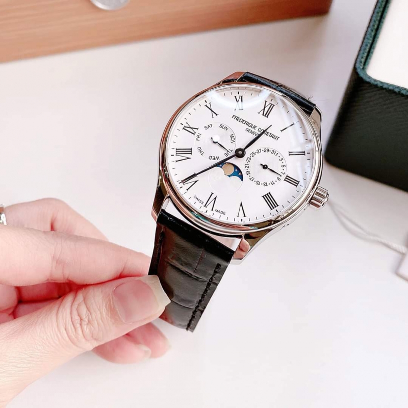 FREDERIQUE CONSTANT FC-260WR5B6 - NAM - KÍNH SAPPHIRE - DÂY DA - PIN - SIZE 40MM - MÁY THỤY SỸ - Ảnh 9