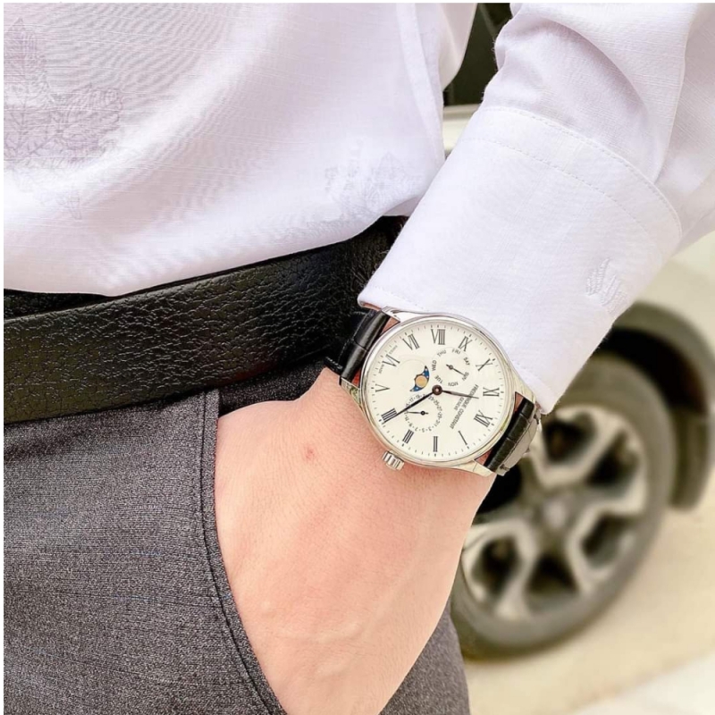FREDERIQUE CONSTANT FC-260WR5B6 - NAM - KÍNH SAPPHIRE - DÂY DA - PIN - SIZE 40MM - MÁY THỤY SỸ - Ảnh 3