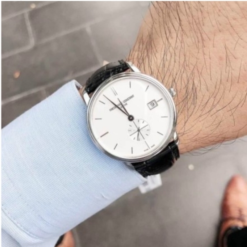 FREDERIQUE CONSTANT SLIMLINE SMALL SECONDS FC-245S4S6 - NAM - KÍNH SAPPHIRE - DÂY DA - PIN - SIZE 37MM - MÁY THỤY SỸ - Ảnh 2