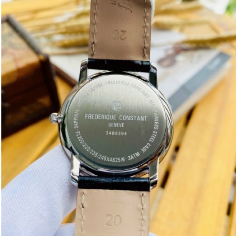 FREDERIQUE CONSTANT SLIMLINE SMALL SECONDS FC-245S4S6 - NAM - KÍNH SAPPHIRE - DÂY DA - PIN - SIZE 37MM - MÁY THỤY SỸ - Ảnh 6