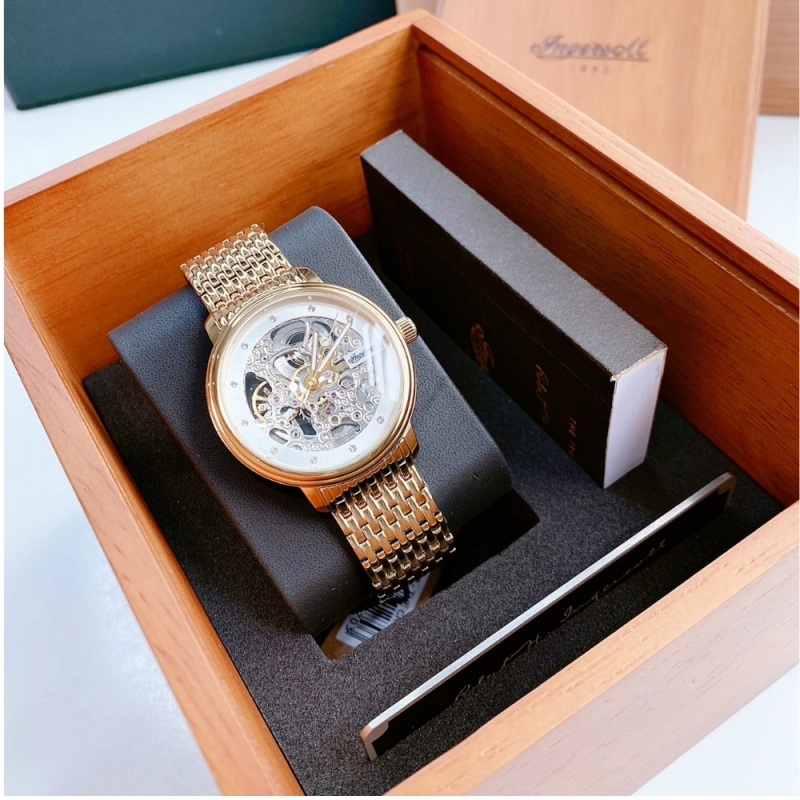 INGERSOLL SKELETON I06103 - NAM - KÍNH KHOÁNG - DÂY KIM LOẠI - AUTOMATIC - SIZE 38MM - MÁY HOA KỲ - Ảnh 8