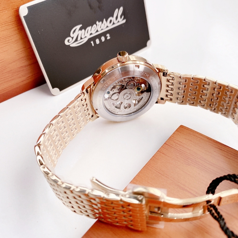 INGERSOLL SKELETON I06103 - NAM - KÍNH KHOÁNG - DÂY KIM LOẠI - AUTOMATIC - SIZE 38MM - MÁY HOA KỲ - Ảnh 7