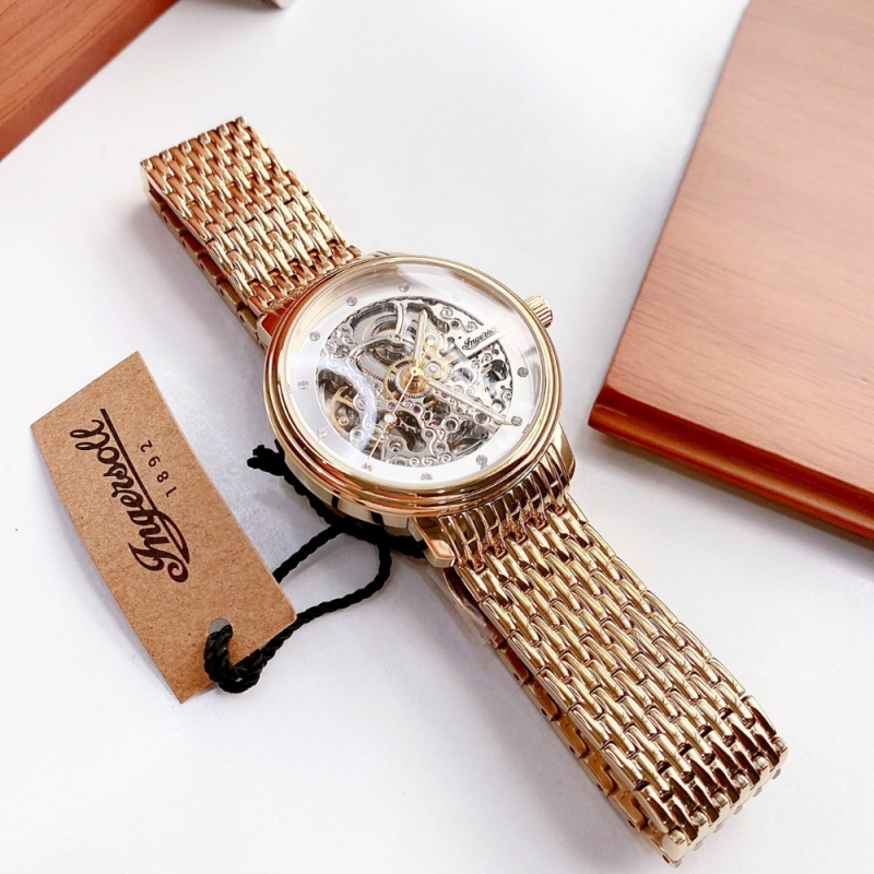 INGERSOLL SKELETON I06103 - NAM - KÍNH KHOÁNG - DÂY KIM LOẠI - AUTOMATIC - SIZE 38MM - MÁY HOA KỲ - Ảnh 6