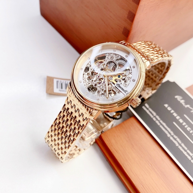 INGERSOLL SKELETON I06103 - NAM - KÍNH KHOÁNG - DÂY KIM LOẠI - AUTOMATIC - SIZE 38MM - MÁY HOA KỲ - Ảnh 5