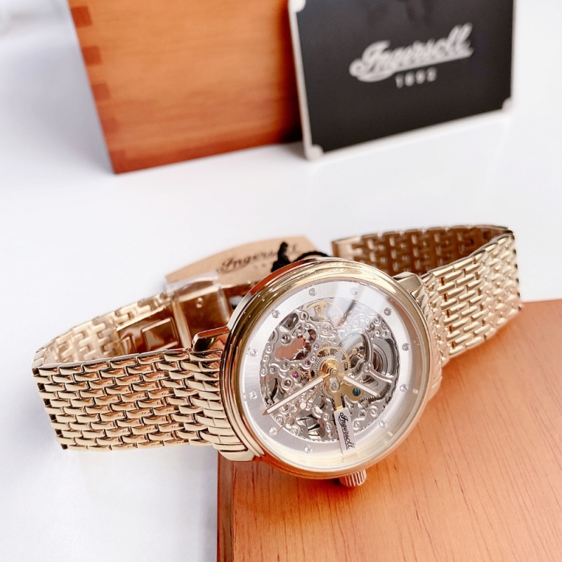 INGERSOLL SKELETON I06103 - NAM - KÍNH KHOÁNG - DÂY KIM LOẠI - AUTOMATIC - SIZE 38MM - MÁY HOA KỲ - Ảnh 3