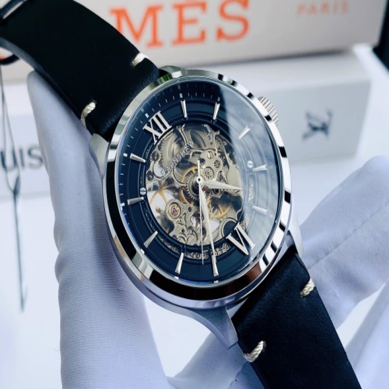 THOMAS EARNSHAW RUSKIN ES-8250-01 - NAM - KÍNH KHOÁNG - DÂY DA - AUTOMATIC - SIZE 43MM - MÁY ANH QUỐC - Ảnh 5