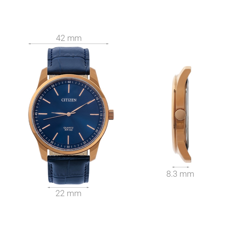 CITIZEN BH5003-00L - NAM - KÍNH KHOÁNG - DÂY DA - PIN - SIZE 42MM - MÁY NHẬT - Ảnh 7