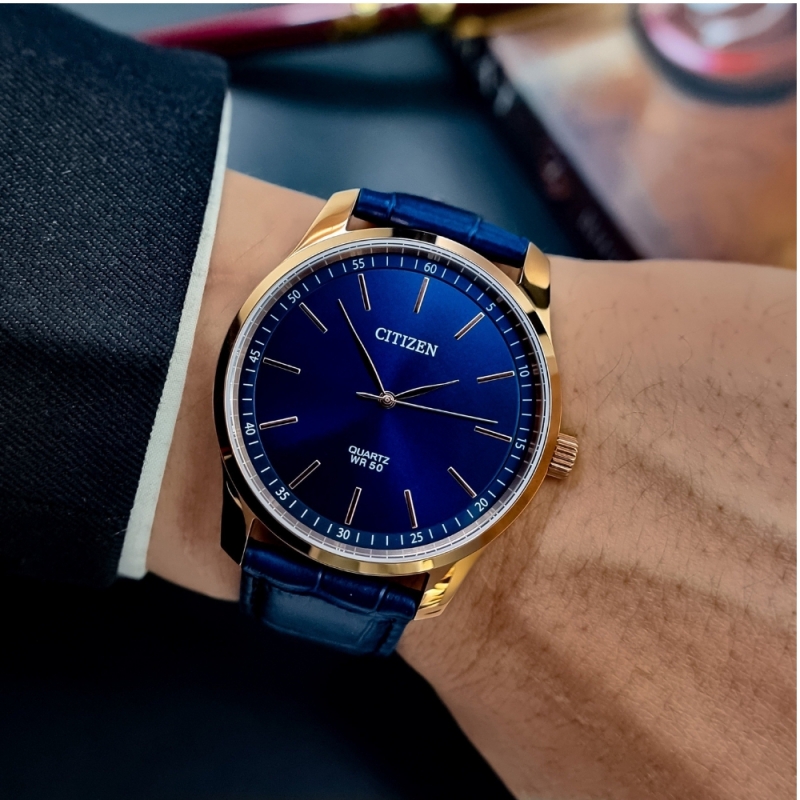 CITIZEN BH5003-00L - NAM - KÍNH KHOÁNG - DÂY DA - PIN - SIZE 42MM - MÁY NHẬT - Ảnh 2