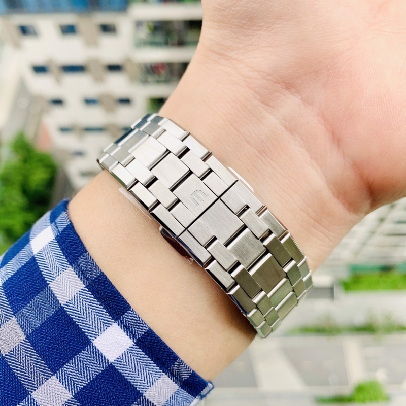 MAURICE LACROIX AIKON AI6008-SS002-630-1 - NAM - KÍNH SAPPHIRE - DÂY KIM LOẠI - AUTOMATIC - SIZE 42MM - MÁY THỤY SỸ - Ảnh 5