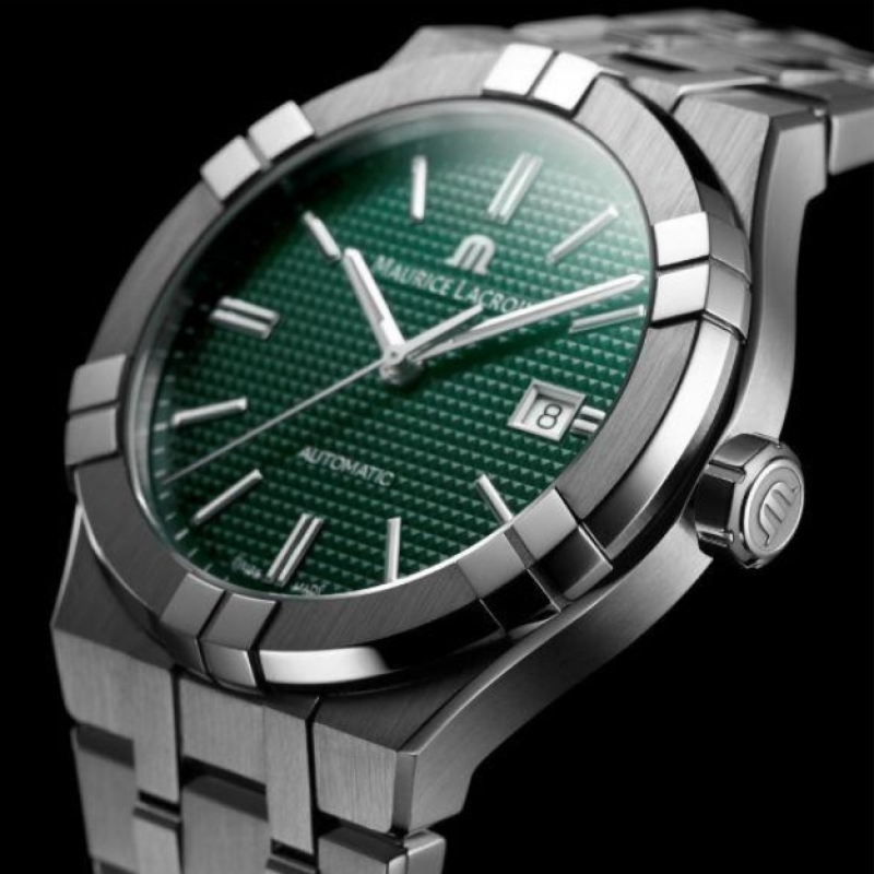 MAURICE LACROIX AIKON AI6008-SS002-630-1 - NAM - KÍNH SAPPHIRE - DÂY KIM LOẠI - AUTOMATIC - SIZE 42MM - MÁY THỤY SỸ - Ảnh 4