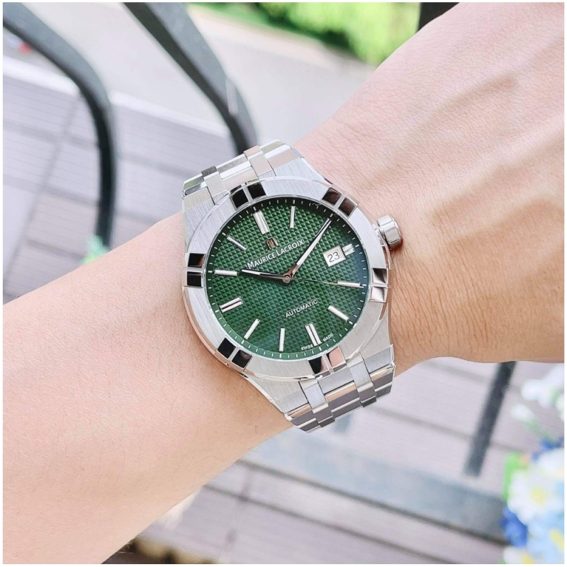 MAURICE LACROIX AIKON AI6008-SS002-630-1 - NAM - KÍNH SAPPHIRE - DÂY KIM LOẠI - AUTOMATIC - SIZE 42MM - MÁY THỤY SỸ - Ảnh 2