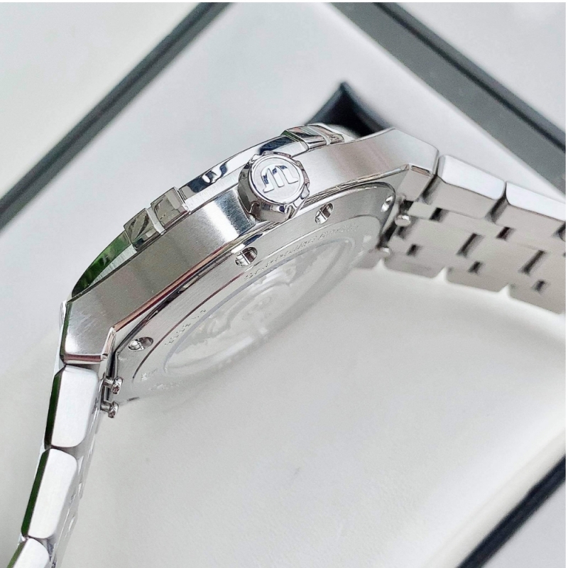 MAURICE LACROIX AIKON AI6008-SS002-430-1 - NAM - KÍNH SAPPHIRE - DÂY KIM LOẠI - AUTOMATIC - SIZE 42MM - MÁY THỤY SỸ - Ảnh 4