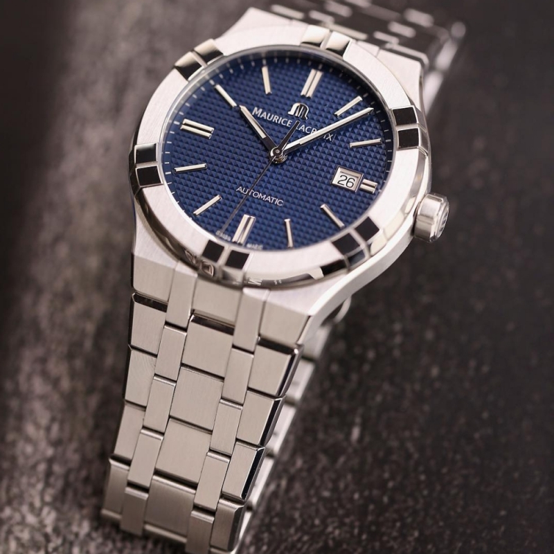 MAURICE LACROIX AIKON AI6008-SS002-430-1 - NAM - KÍNH SAPPHIRE - DÂY KIM LOẠI - AUTOMATIC - SIZE 42MM - MÁY THỤY SỸ - Ảnh 3