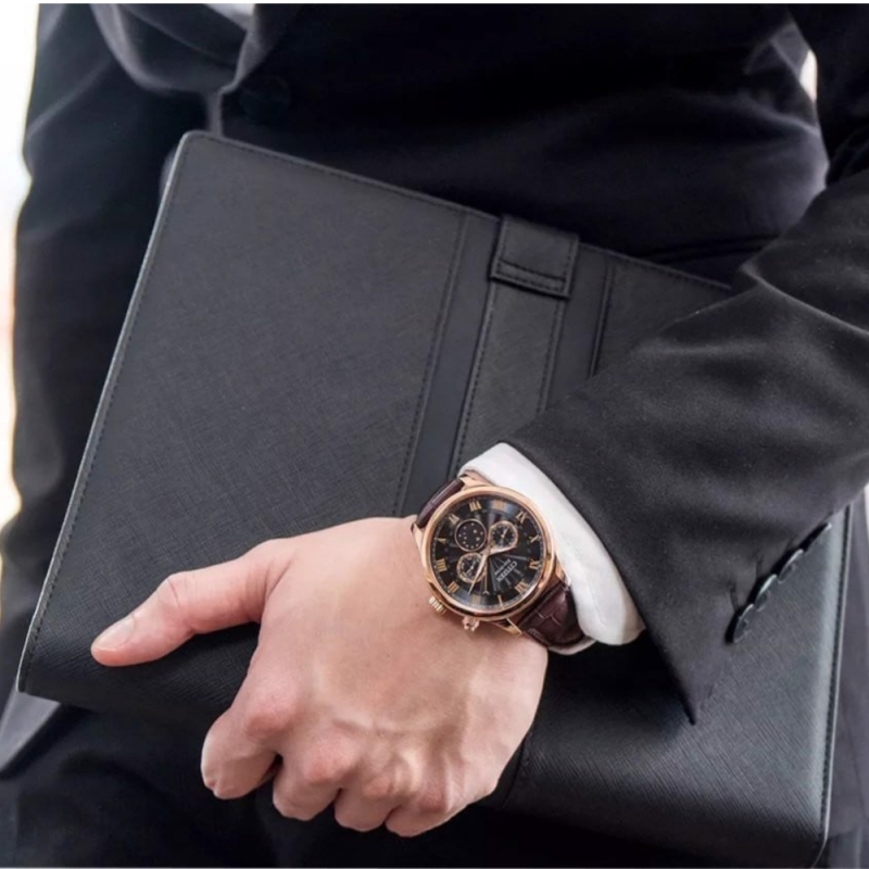 CITIZEN ECO-DRIVE MOONPHASE AP1059-19E - NAM - KÍNH SAPPHIRE - DÂY DA - AUTOMATIC - SIZE 42MM - MÁY NHẬT - Ảnh 2