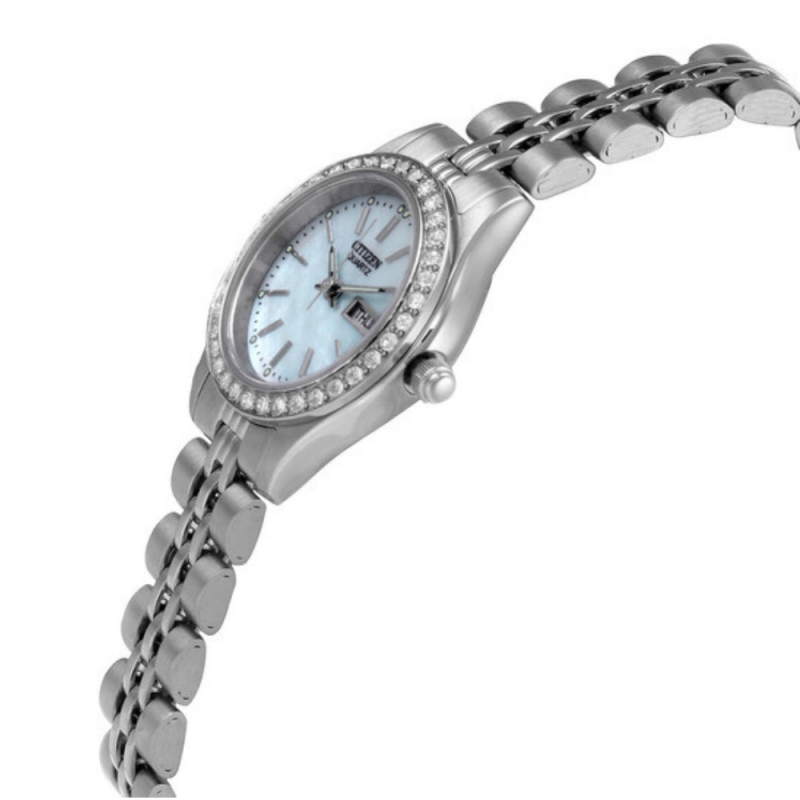 CITIZEN QUARTZ CRYSTAL EQ0530-51N - NỮ - KÍNH KHOÁNG - DÂY KIM LOẠI - PIN - SIZE 25.5MM - MÁY NHẬT - Ảnh 4