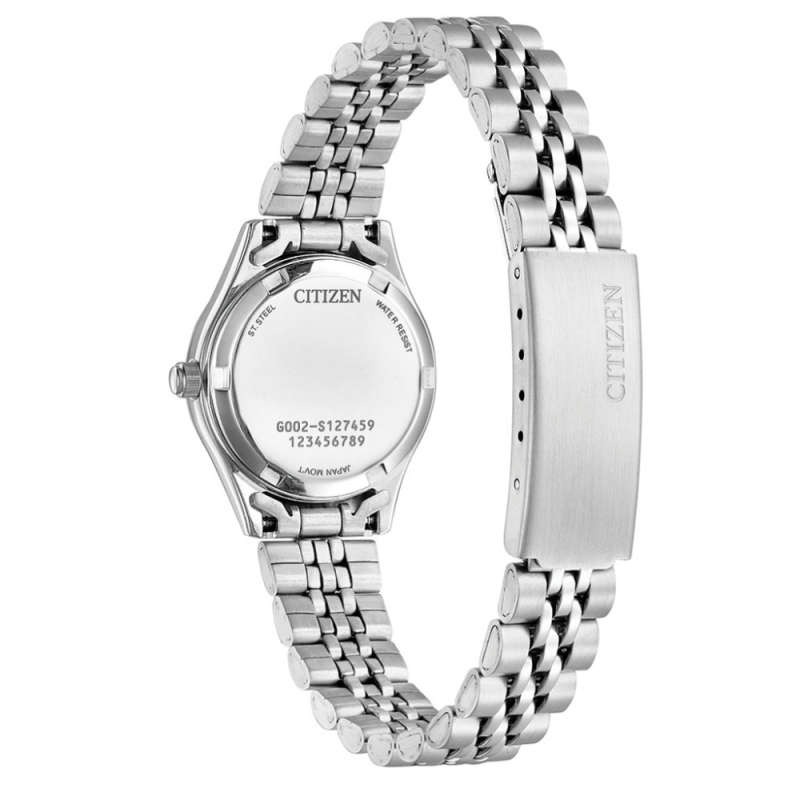 CITIZEN QUARTZ CRYSTAL EQ0530-51N - NỮ - KÍNH KHOÁNG - DÂY KIM LOẠI - PIN - SIZE 25.5MM - MÁY NHẬT - Ảnh 5