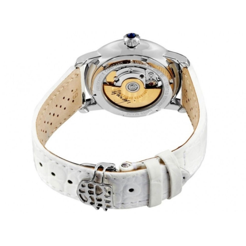 FREDERIQUE CONSTANT AMOUR HEARTBEAT LIMITED FC-310SQ2PD6 - NỮ - KÍNH SAPPHIRE - DÂY DA - AUTOMATIC - SIZE 34MM - MÁY THỤY SỸ - Ảnh 4