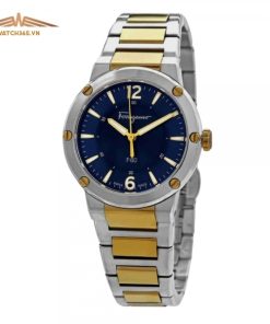 SALVATORE FERRAGAMO F-80 SFHX00420 - NỮ - KÍNH SAPPHIRE - DÂY KIM LOẠI - PIN - SIZE 34MM - MÁY ITALIA