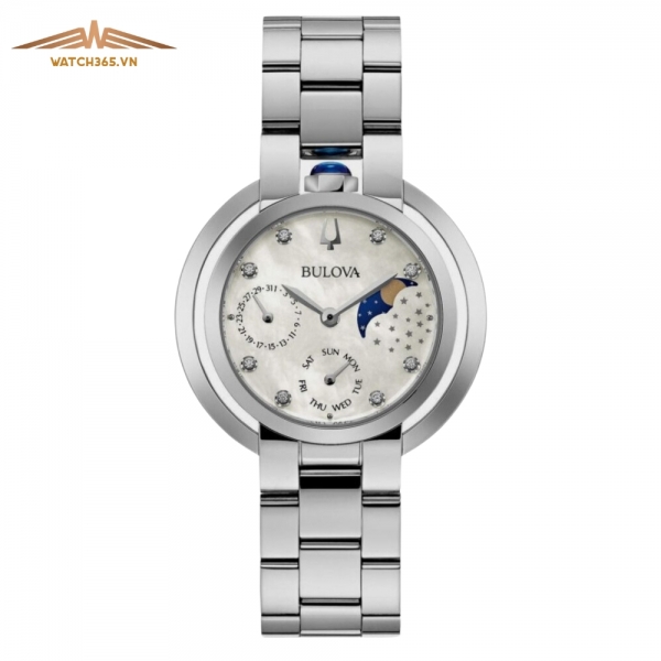 BULOVA 96P213 - NỮ - KÍNH SAPPHIRE - DÂY KIM LOẠI - PIN - SIZE 35MM - MÁY THỤY SỸ