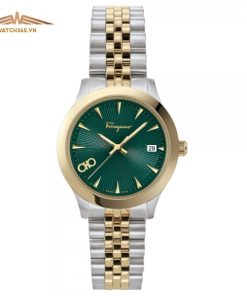 SALVATORE FERRAGAMO SFCU00219 - NỮ - KÍNH SAPPHIRE - DÂY KIM LOẠI - PIN - SIZE 28MM - MÁY ITALIA