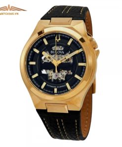 BULOVA MAQUINA 97A148 - NAM - KÍNH SAPPHIRE - DÂY DA - AUTOMATIC - SIZE 46MM - MÁY THỤY SỸ