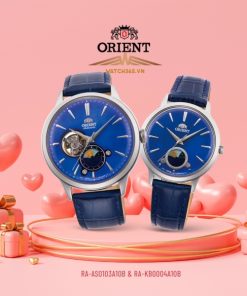 ORIENT RA-AS0103A10B & RA-KB0004A10B - ĐỒNG HỒ ĐÔI - KÍNH KHOÁNG - DÂY DA - AUTOMATIC - SIZE 41.5 & 34 MM - MÁY NHẬT