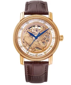 OGIVAL OG358.53A42GR-GL (MÃNH HỔ THƯỢNG SƠN) - NAM - KÍNH SAPPHIRE - DÂY DA - AUTOMATIC - SIZE 42MM - MÁY THỤY SỸ