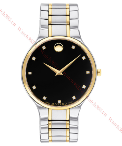 MOVADO SERIO DIAMOND 0607287 - NAM - KÍNH SAPPHIRE - DÂY KIM LOẠI - PIN - SIZE 39MM - MÁY THỤY SỸ