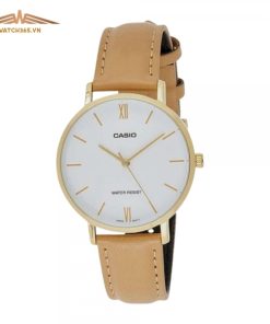 CASIO LTP-VT01GL-7BUDF - NỮ - KÍNH KHOÁNG - DÂY DA - PIN - SIZE 34MM - MÁY NHẬT