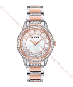 BULOVA DIAMOND DEMI 98L246 - NỮ - KÍNH SAPPHIRE - DÂY KIM LOẠI - PIN - SIZE 33MM - MÁY THỤY SỸ