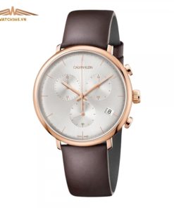 CALVIN KLEIN K8M276G6 - NAM - KÍNH KHOÁNG - DÂY DA - PIN - SIZE 40MM - MÁY THỤY SỸ