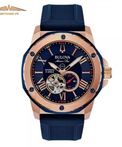 BULOVA 98A227 - NAM - KÍNH KHOÁNG - DÂY CAO SU - AUTOMATIC - SIZE 44MM - MÁY THỤY SỸ