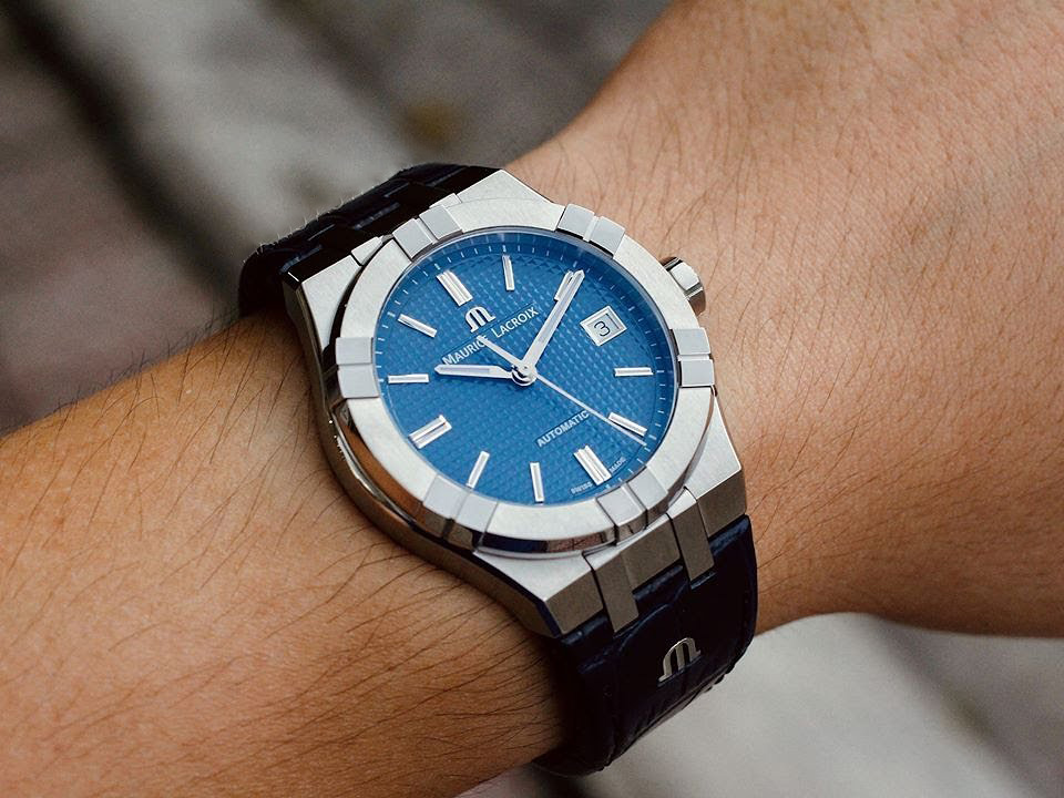 MAURICE LACROIX AI6007-SS001-430-1 - NAM - KÍNH SAPPHIRE - DÂY DA - AUTOMATIC - SIZE 39MM - MÁY THỤY SỸ - Ảnh 2