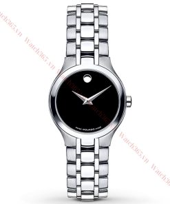 MOVADO MUSEUM BLACK 0606368 - NỮ - KÍNH SAPPHIRE - DÂY KIM LOẠI - PIN - SIZE 26MM - MÁY THỤY SỸ