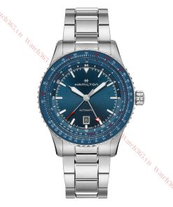 HAMILTON KHAKI AVIATION GMT H76715140 - NAM - KÍNH SAPPHIRE - DÂY KIM LOẠI - AUTOMATIC - SIZE 44MM - MÁY THỤY SỸ