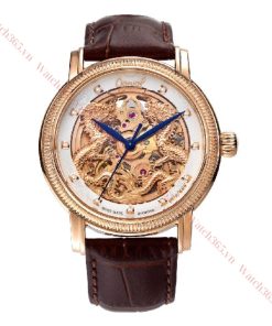 OGIVAL OG358.652AGR-GL (SONG LONG CHẦU NGUYỆT) - NAM - KÍNH SAPPHIRE - DÂY DA - AUTOMATIC - SIZE 40MM - MÁY THỤY SỸ