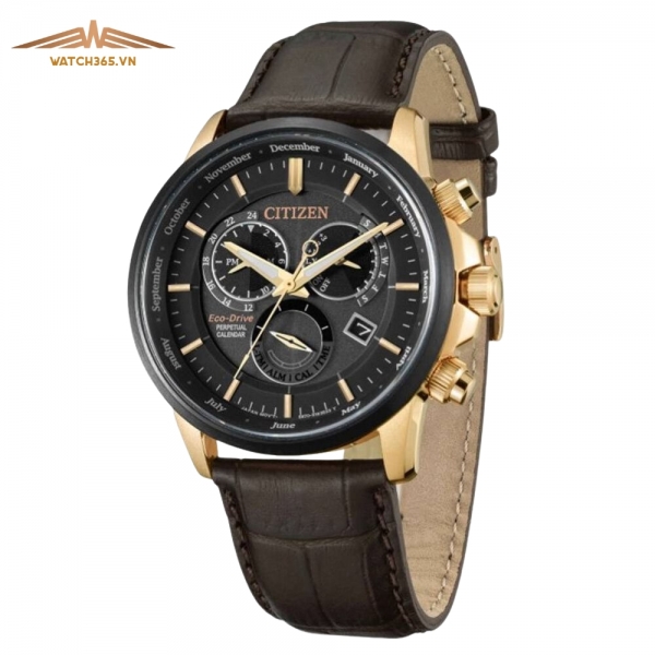 CITIZEN PERPETUAL CALENDAR BL8156-12E - NAM - KÍNH SAPPHIRE - DÂY DA - ECO DRIVE - SIZE 42MM - MÁY NHẬT