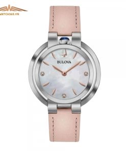 BOLUVA RUBAIYAT 96P197 - NỮ - KÍNH SAPPHIRE - DÂY DA - PIN - SIZE 35MM - MÁY THỤY SỸ