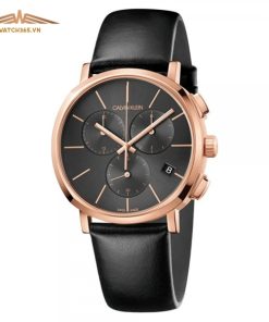 CALVIN KLEIN K8Q376C3 - NAM - KÍNH KHOÁNG - DÂY DA - PIN - SIZE 42MM - MÁY THỤY SỸ