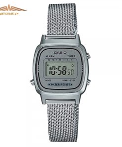 CASIO LA670WEM-7DF - NỮ - KÍNH NHỰA - DÂY KIM LOẠI - PIN - SIZE 24.6MM - MÁY NHẬT