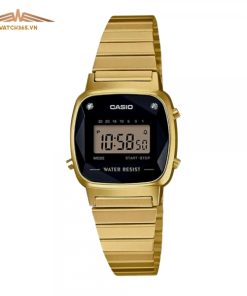 CASIO LA670WGAD-1DF - NỮ - KÍNH NHỰA - DÂY KIM LOẠI - PIN - SIZE 24.6MM - MÁY NHẬT