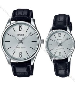 CASIO MTP-V005L-7BUDF & LTP-V005L-7BUDF - ĐỒNG HỒ ĐÔI - KÍNH KHOÁNG - DÂY DA - PIN - SIZE 40&28.2 MM - MÁY NHẬT