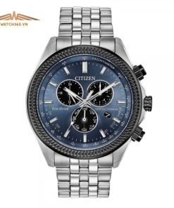 CITIZEN BRYCEN PERPETUAL BLUE DIAL BL5568-54L - NAM - KÍNH KHOÁNG - DÂY KIM LOẠI - ECO DRIVE - SIZE 44MM - MÁY NHẬT