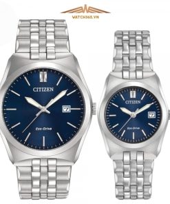 CITIZEN CORSO BM7330-59L & EW2290-54L - ĐỒNG HỒ ĐÔI - KÍNH KHOÁNG - DÂY KIM LOẠI - ECO DRIVE - SIZE 40&28MM - MÁY NHẬT