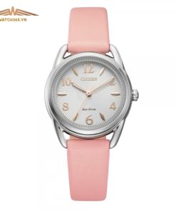 CITIZEN FE1210-07A - NỮ - KÍNH KHOÁNG - DÂY DA - PIN - SIZE 30MM - MÁY NHẬT