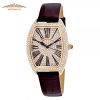 CHRISTIAN VAN SANT ELEGANT BROWN LEATHER CV4843 - NỮ - KÍNH KHOÁNG - DÂY DA - PIN - SIZE 36MM - MÁY HOA KỲ